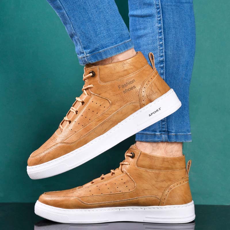 کفش ساقدارمردانه عسلی مدلNicolo