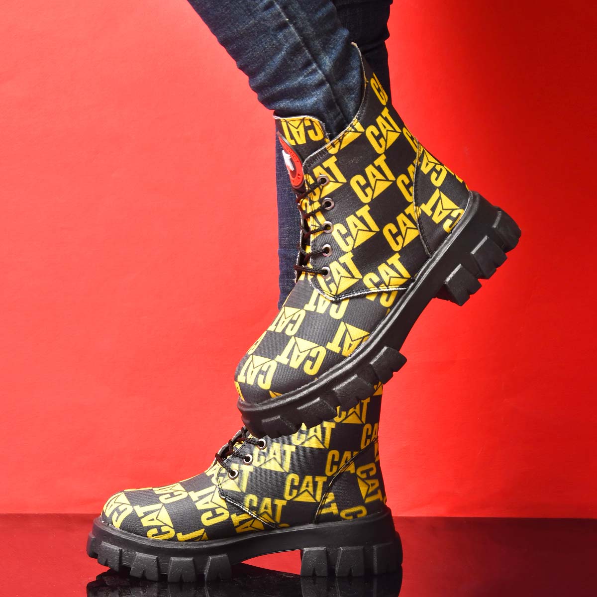 نيم بوت دخترانه طرح cat مدل aftab