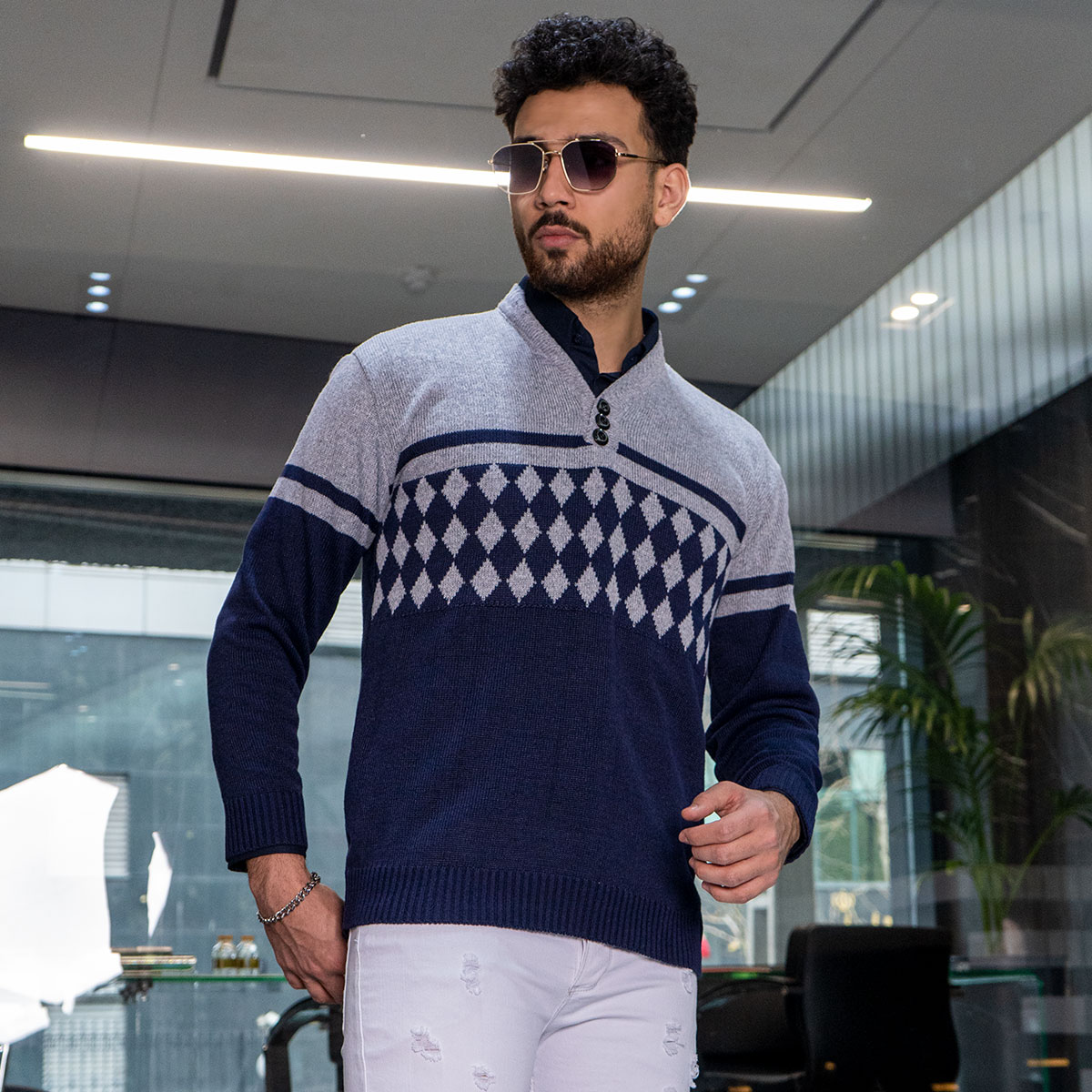 پلیوربافت مردانه مدل Ariste