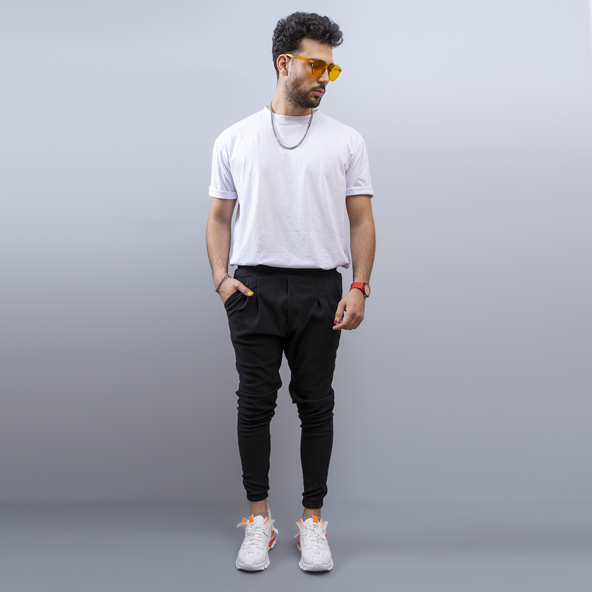 شلوار اسلش مشكي مردانه مدل Sharon