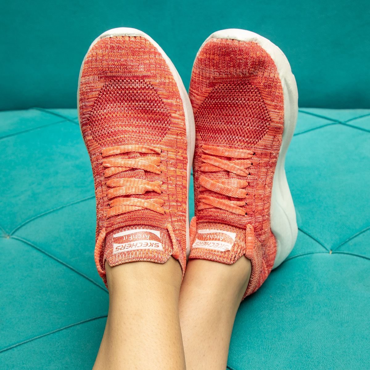 کفش اسکیچرز بافتی دخترانه صورتی مدل Savan