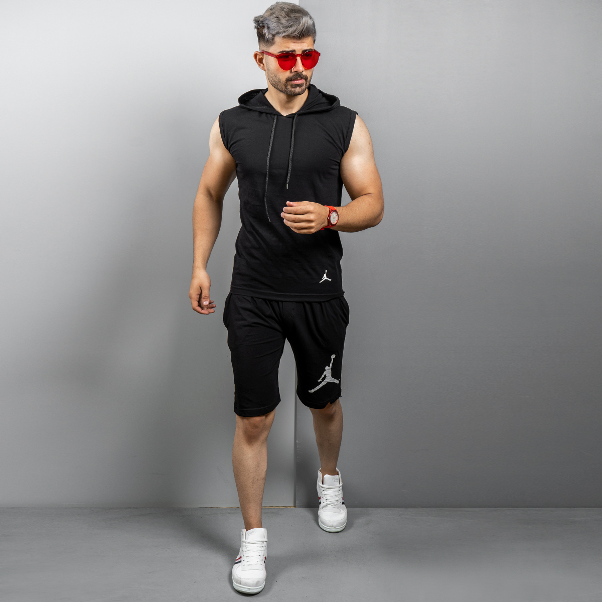 ست رکابی شلوارک جوردن مردانه مدل Sipra