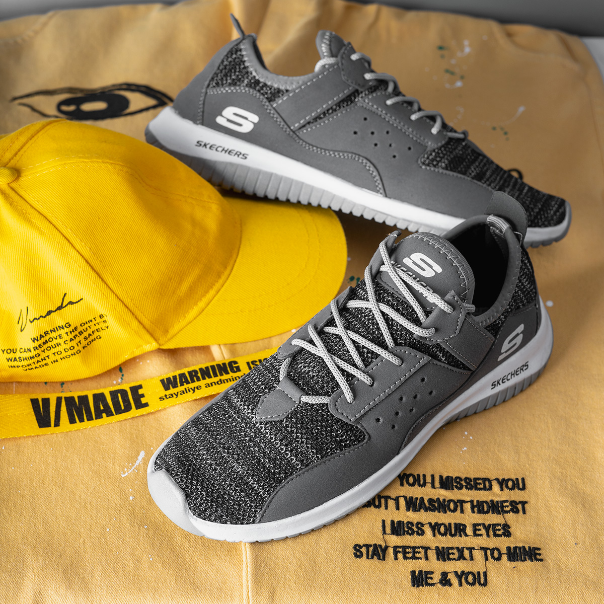 کفش ورزشی اسکچرز مردانه طوسی مدلBokan