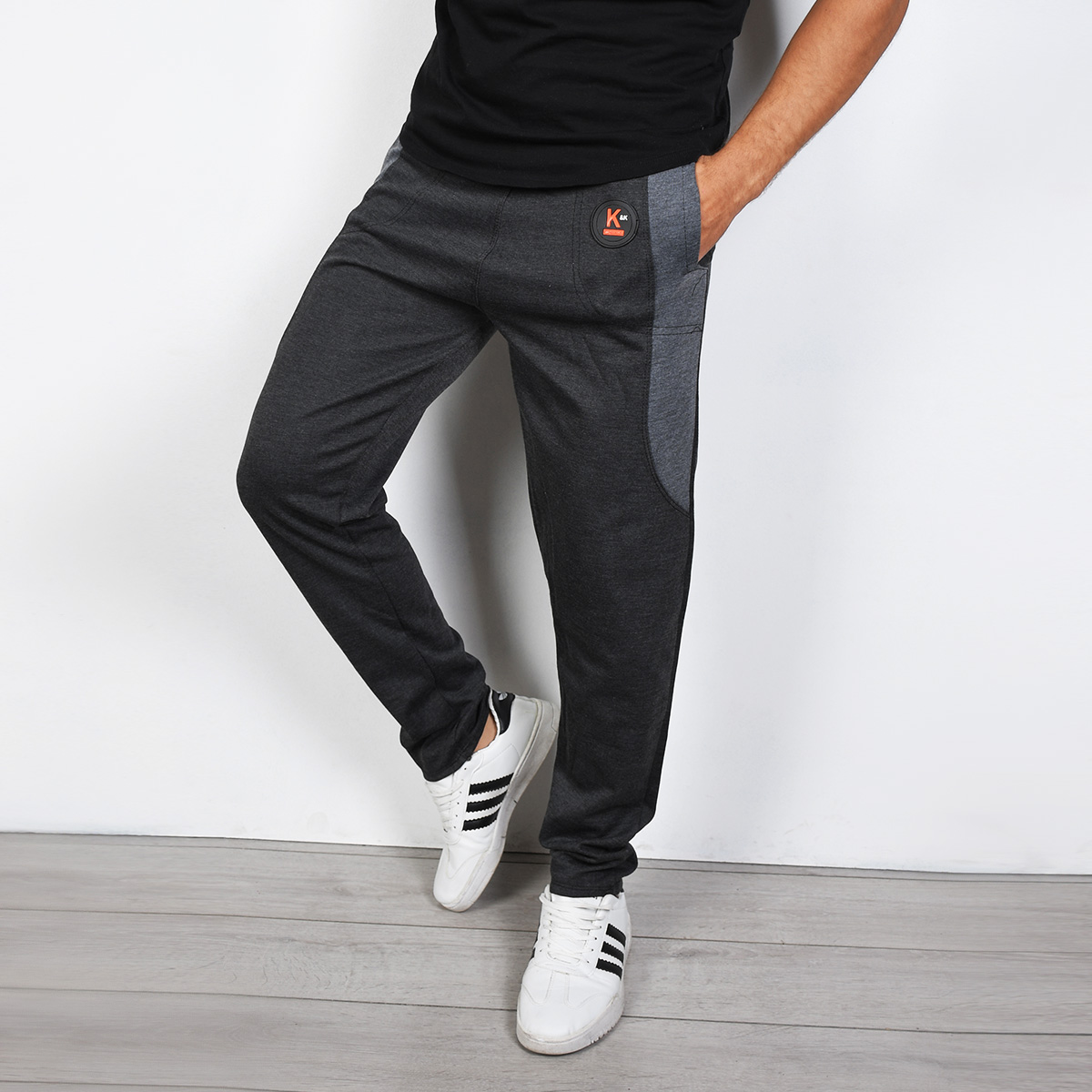 شلوار اسلش مردانه(T) دو رنگ ذغالی طوسی مدل K75