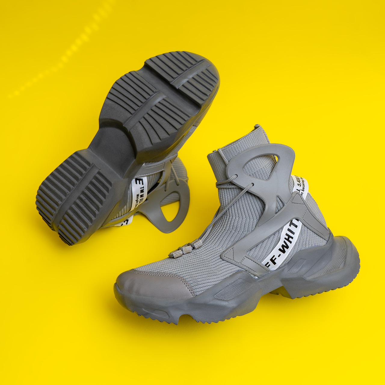 کفش مردانه ساقدار طوسی مدل Darvin