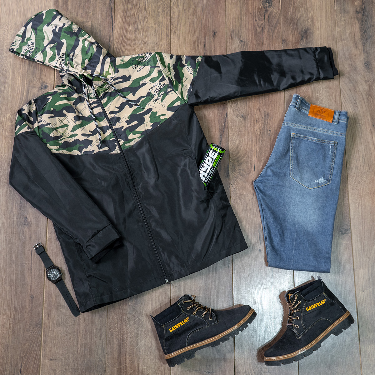 کاپشن بالا چریکی مردانه مدل Gosdenim