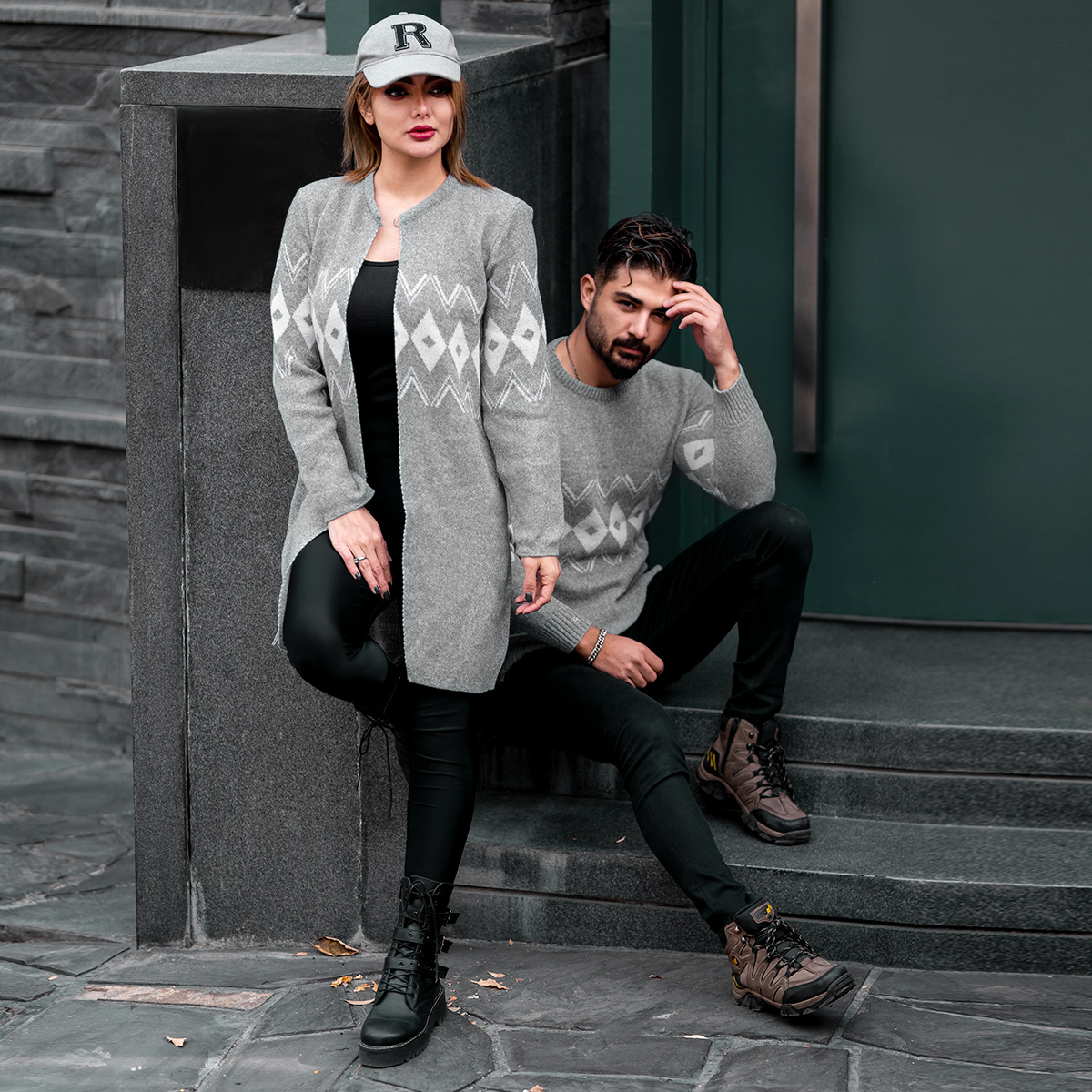 ست بافت طوسی مدل venom