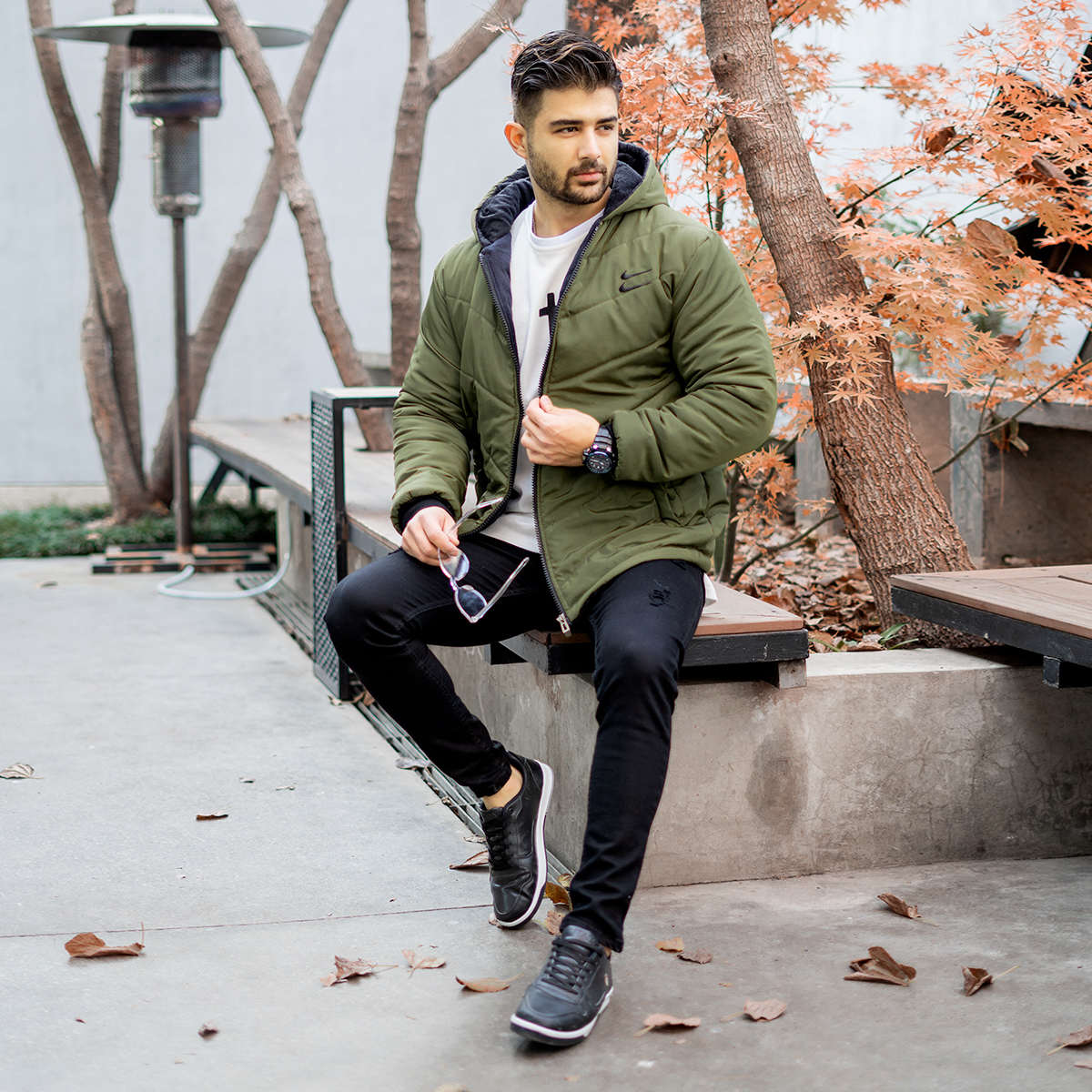 کاپشن دونایک سبز مردانه مدل PANORA