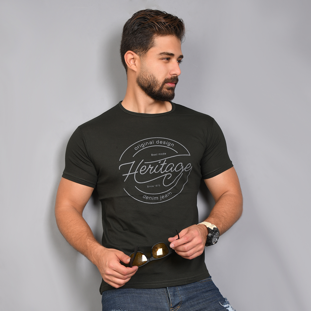 تیشرت مردانه(T) سبزمدل best mode