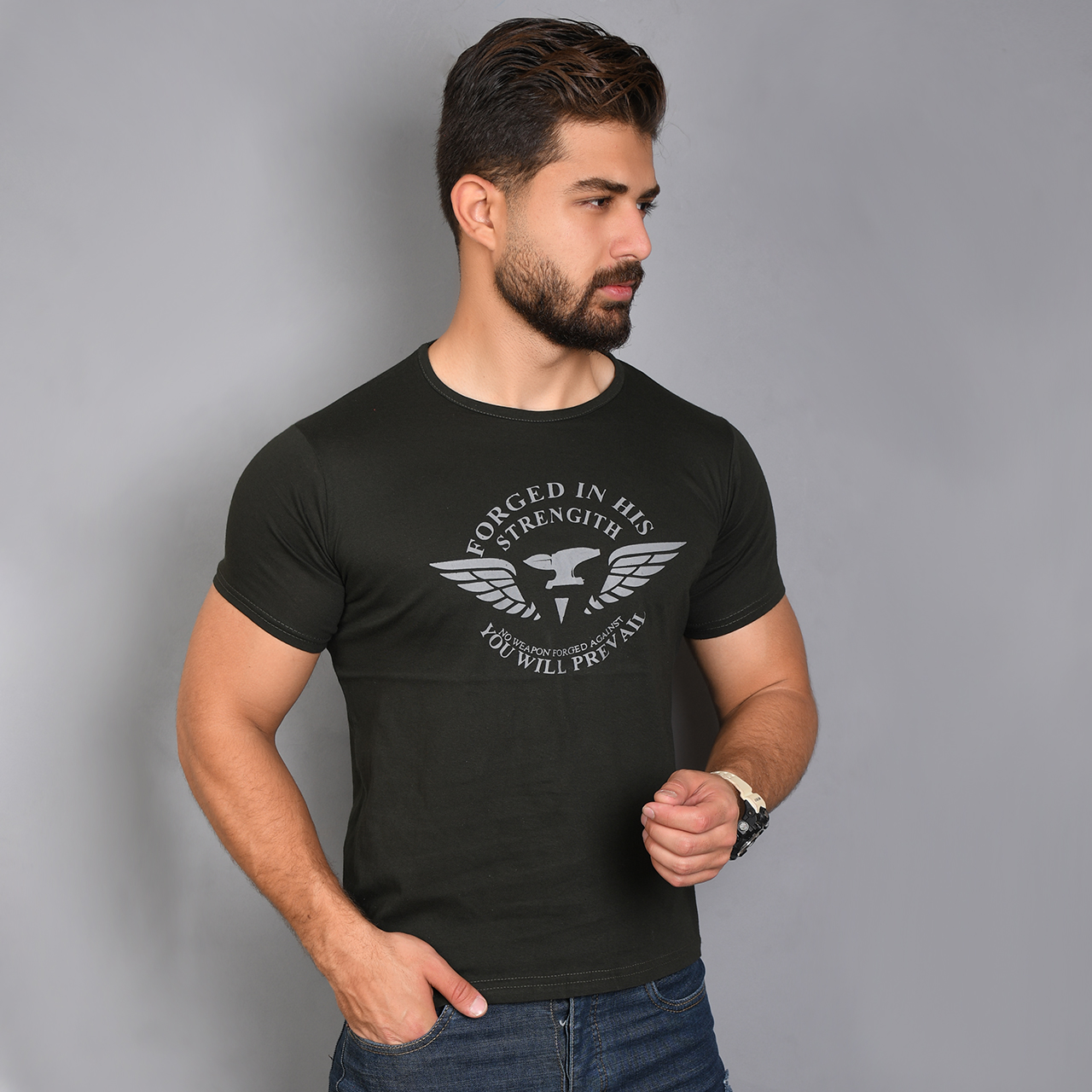 تیشرت (T) مردانه سبز مدل Forged