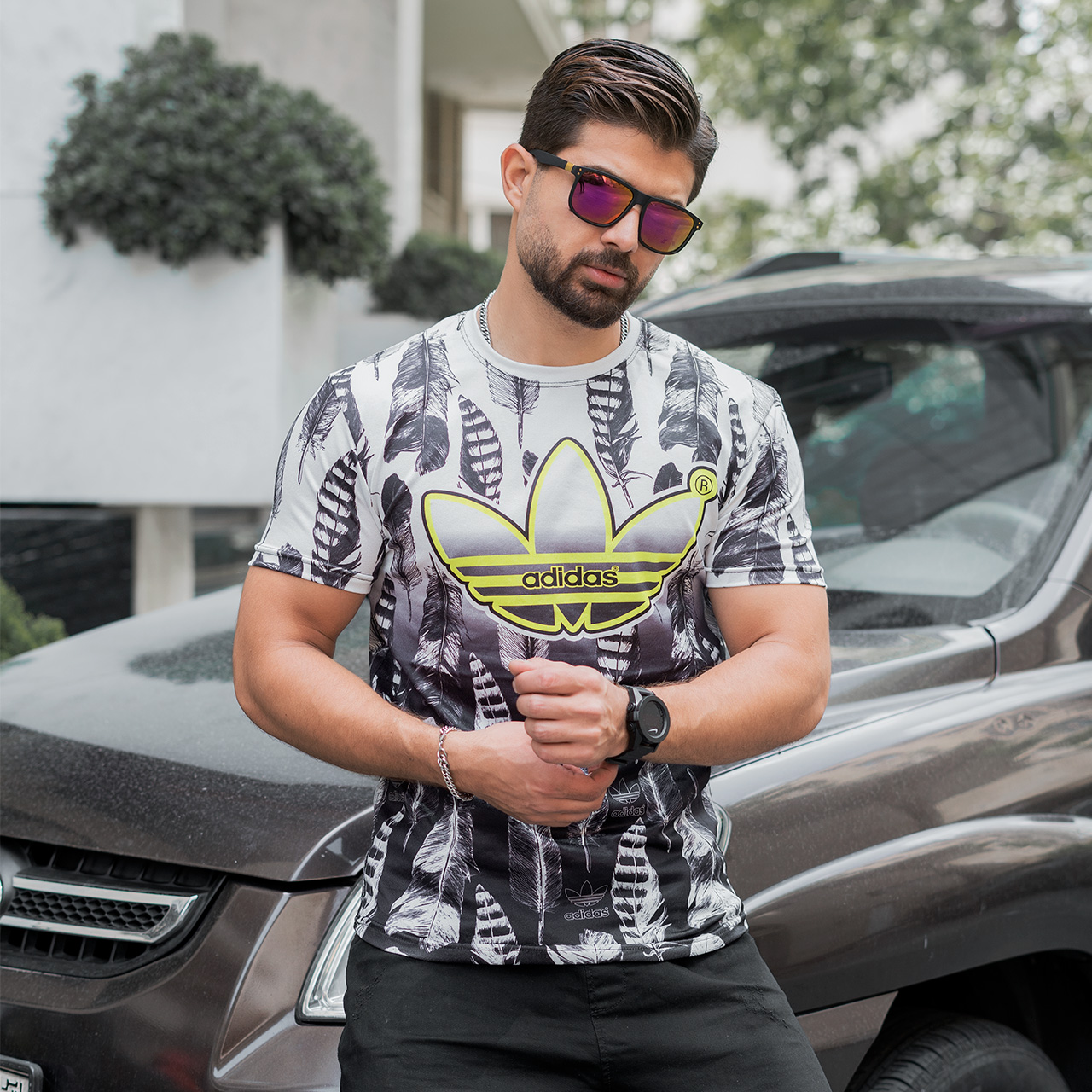 تیشرت آدیداس طرح پرمردانه مدل C25