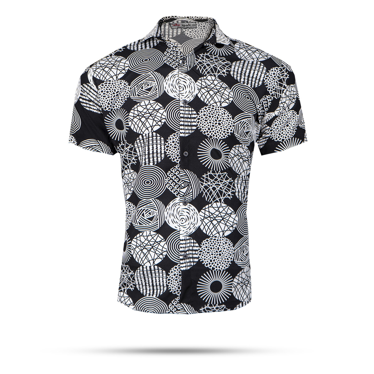 پیراهن هاوایی مردانه طرح دایره مدل amona