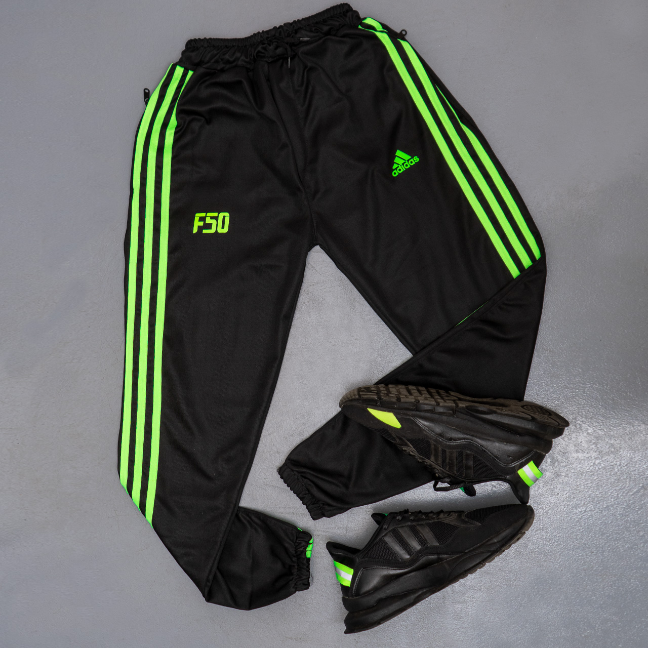 شلوار اسلش مردانه سه خط سبز مدل n50