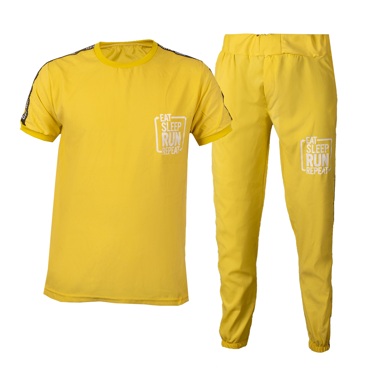 ست تیشرت شلوار مردانه زرد مدل Yamo