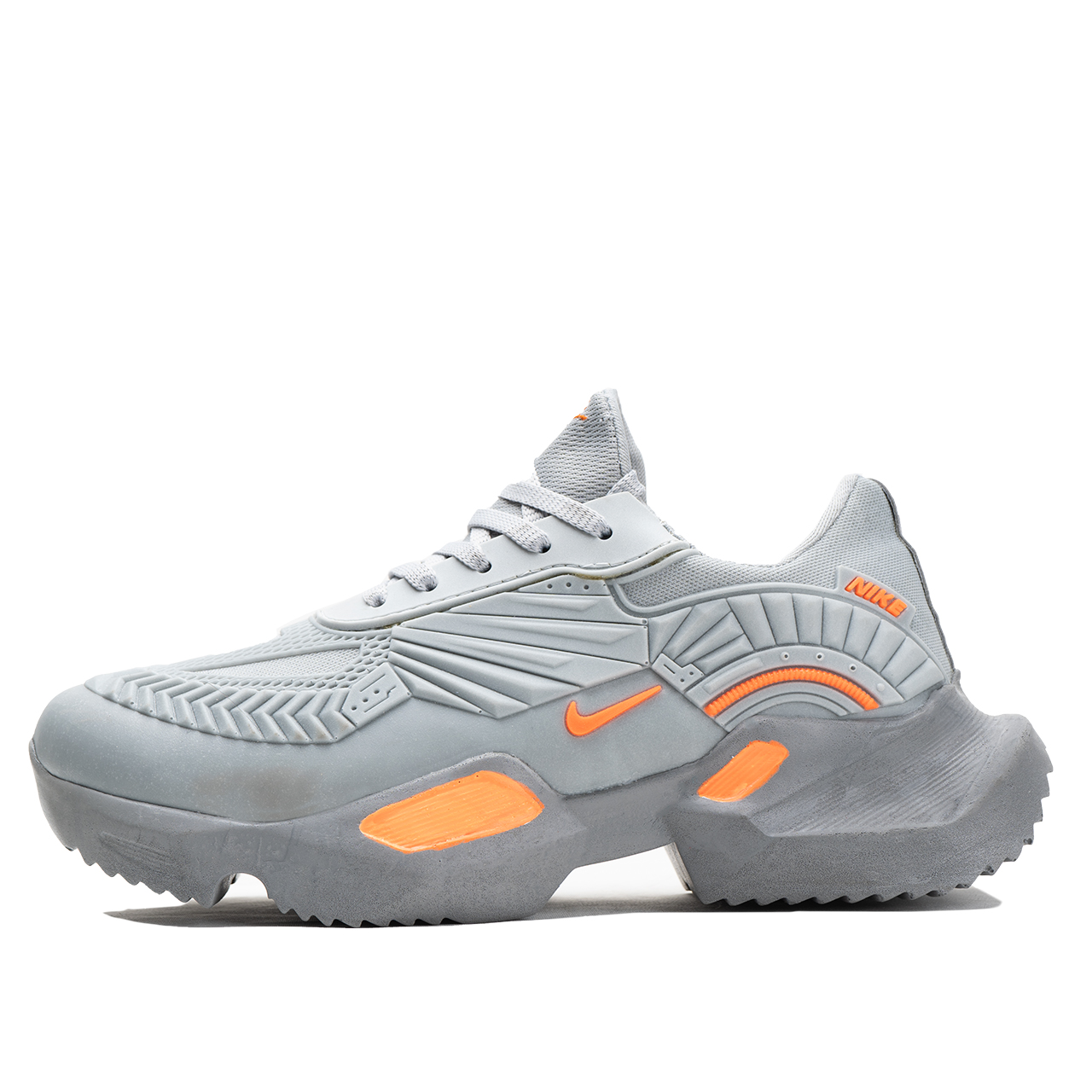 کفش مردانه نایک طوسی نارنجی مدل FANTON