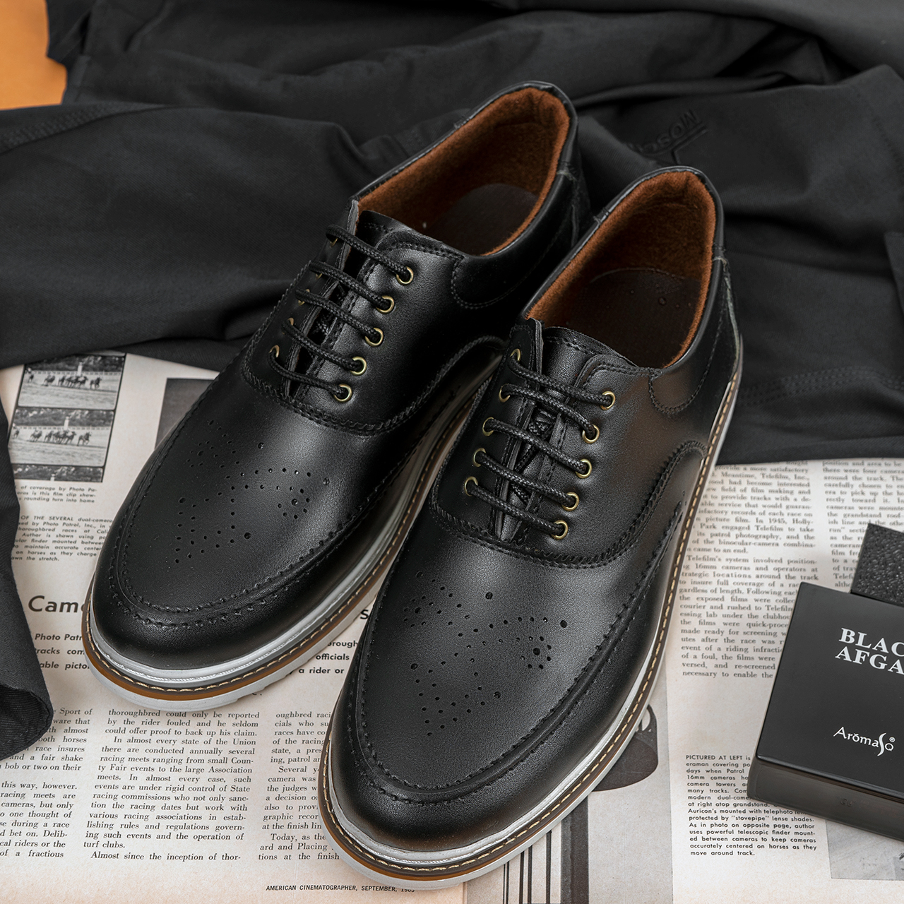 کفش تخت مشکی مردانه مدل T360