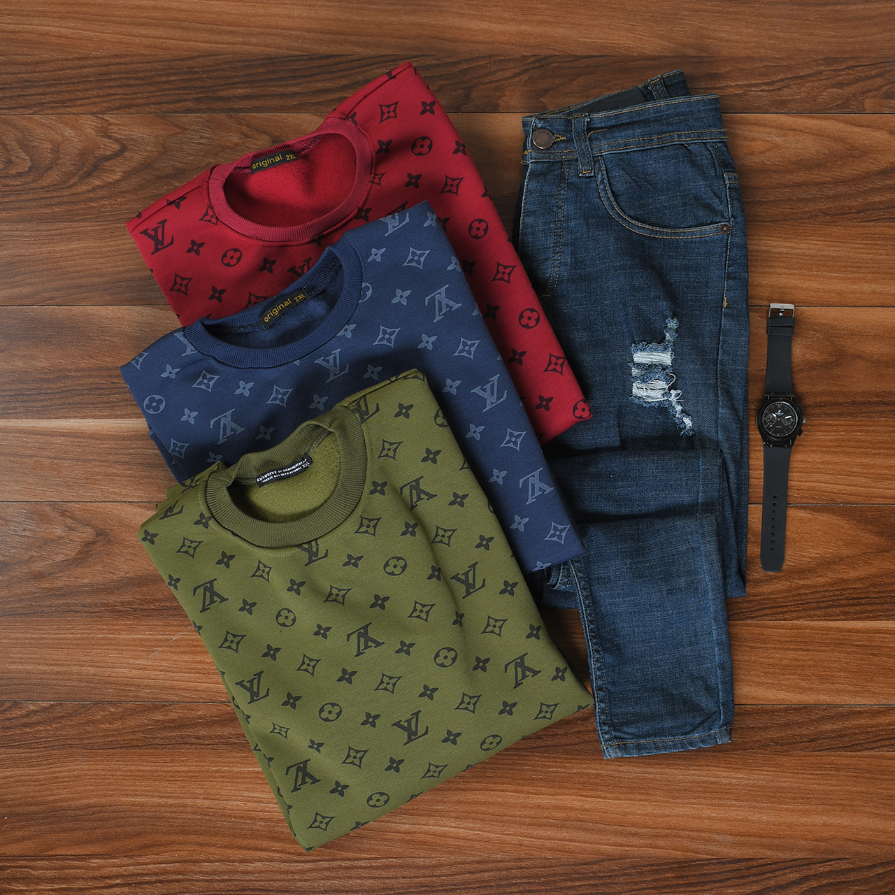 دورس مردانه طرح LV سبز مدل ADRAS