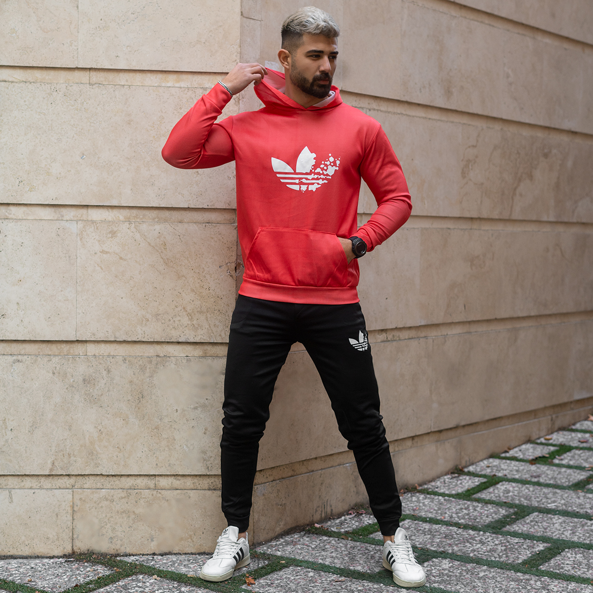 ست هودی شلوار مردانه آدیداس مدل Banio