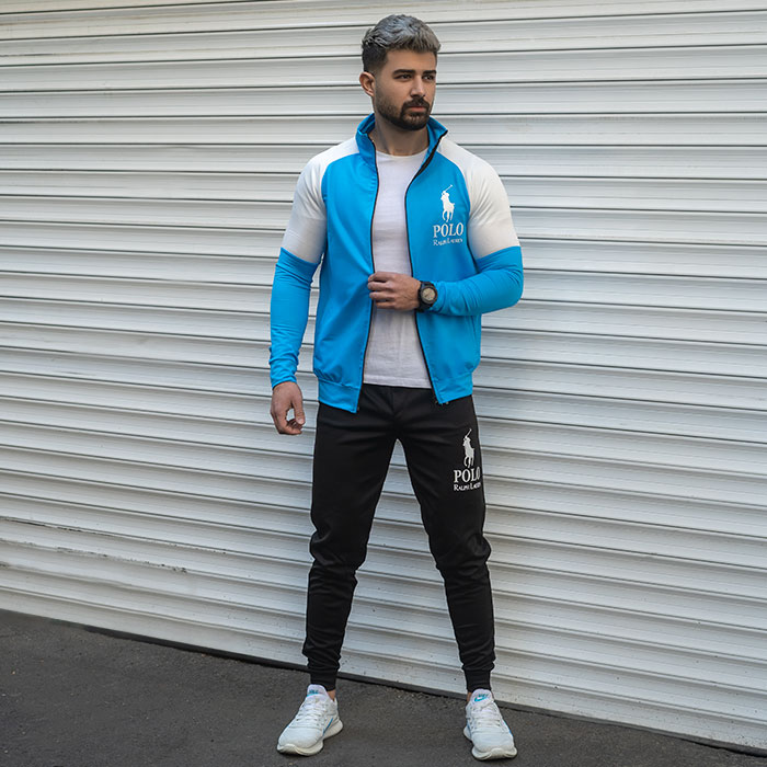 ست سوییشرت شلوار polo مردانه آبی روشن مدل Zarya