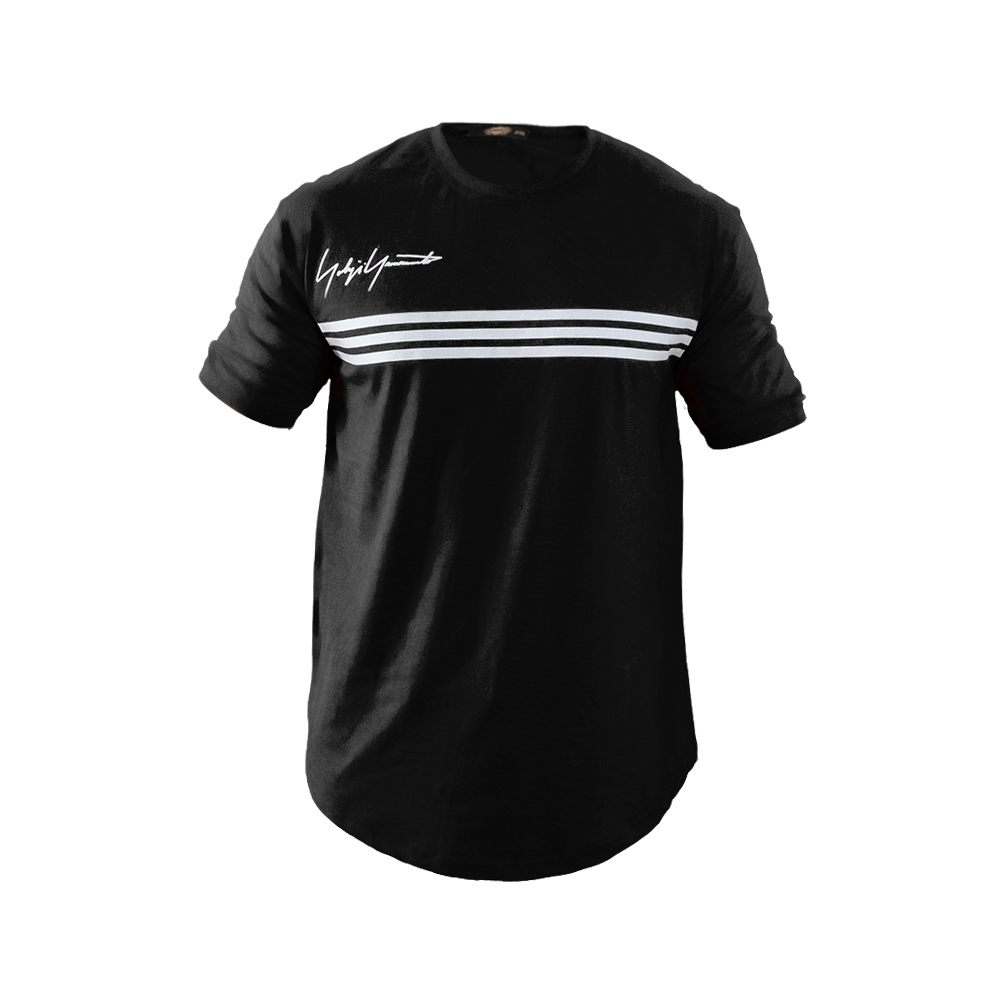 تیشرت مردانه سه خط مشکی مدل DENVER