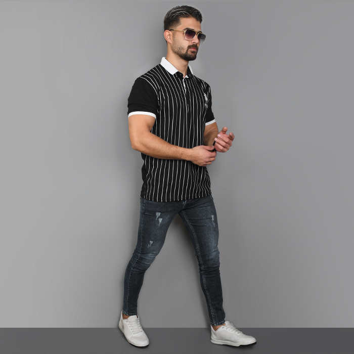 تیشرت مردانه مشکی مدل MONO