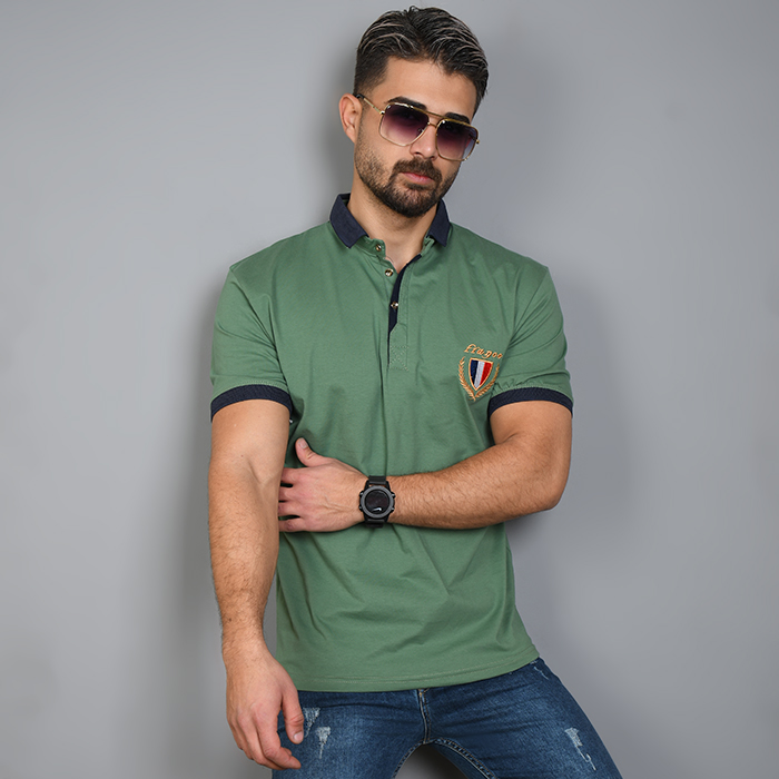 تیشرت مردانه سبز مدل RIBAN