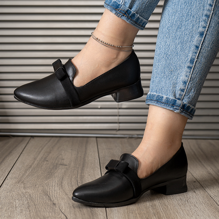 کفش کالج زنانه مشکی مدل Setak