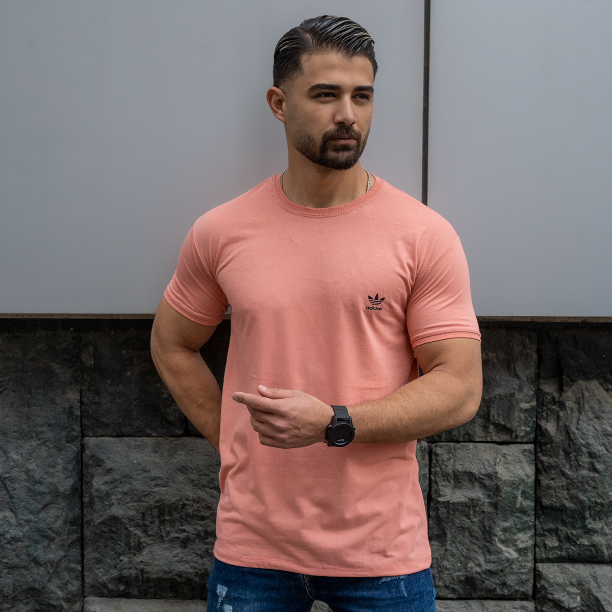 تیشرت ADIDAS مردانه گلبهی مدل Edvard