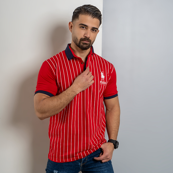 تیشرت مردانه قرمز مدل MONO