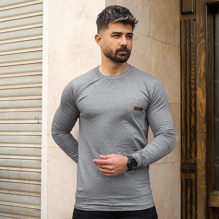 بلوز طوسی مردانه مدل MEHRAD