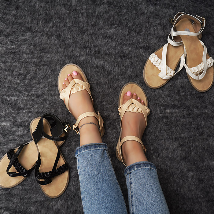 صندل دخترانه سفید مدل alma