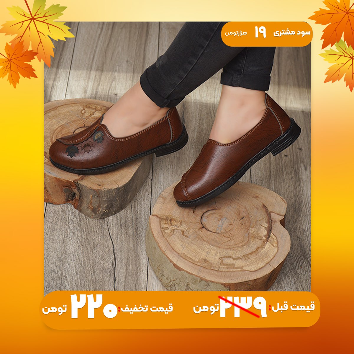 کفش قهوه ای زنانه مدل Paeez