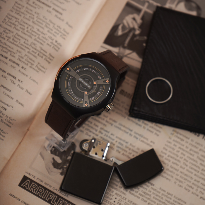 ساعت sevenfriday قهوه ای طلایی مدل Ratio