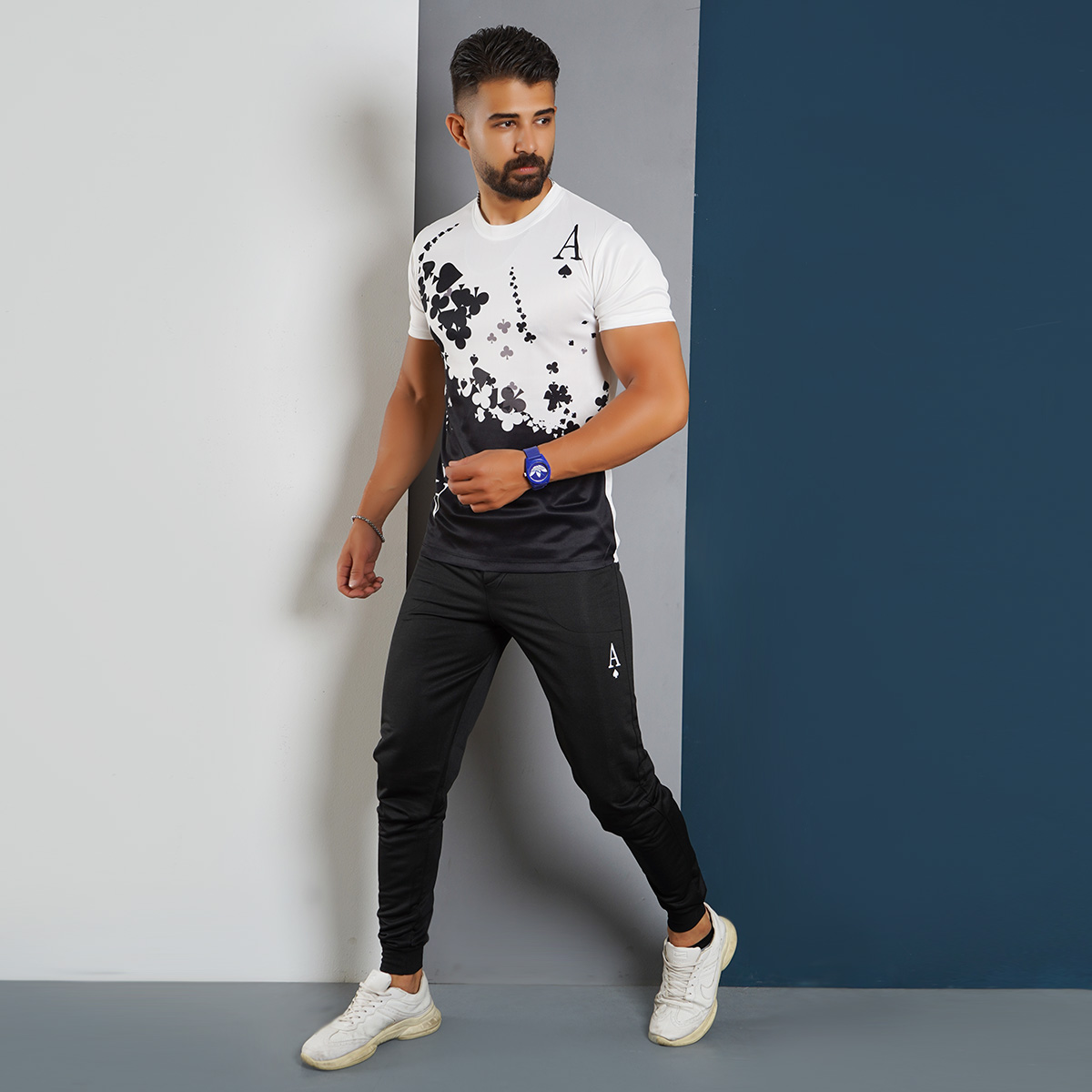 ست تیشرت شلوار مشکی مردانه مدل A-pik