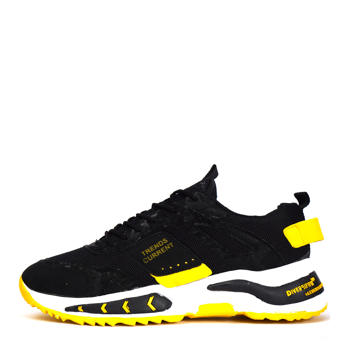 کفش ورزشی مردانه مشکی زردمدل Manil