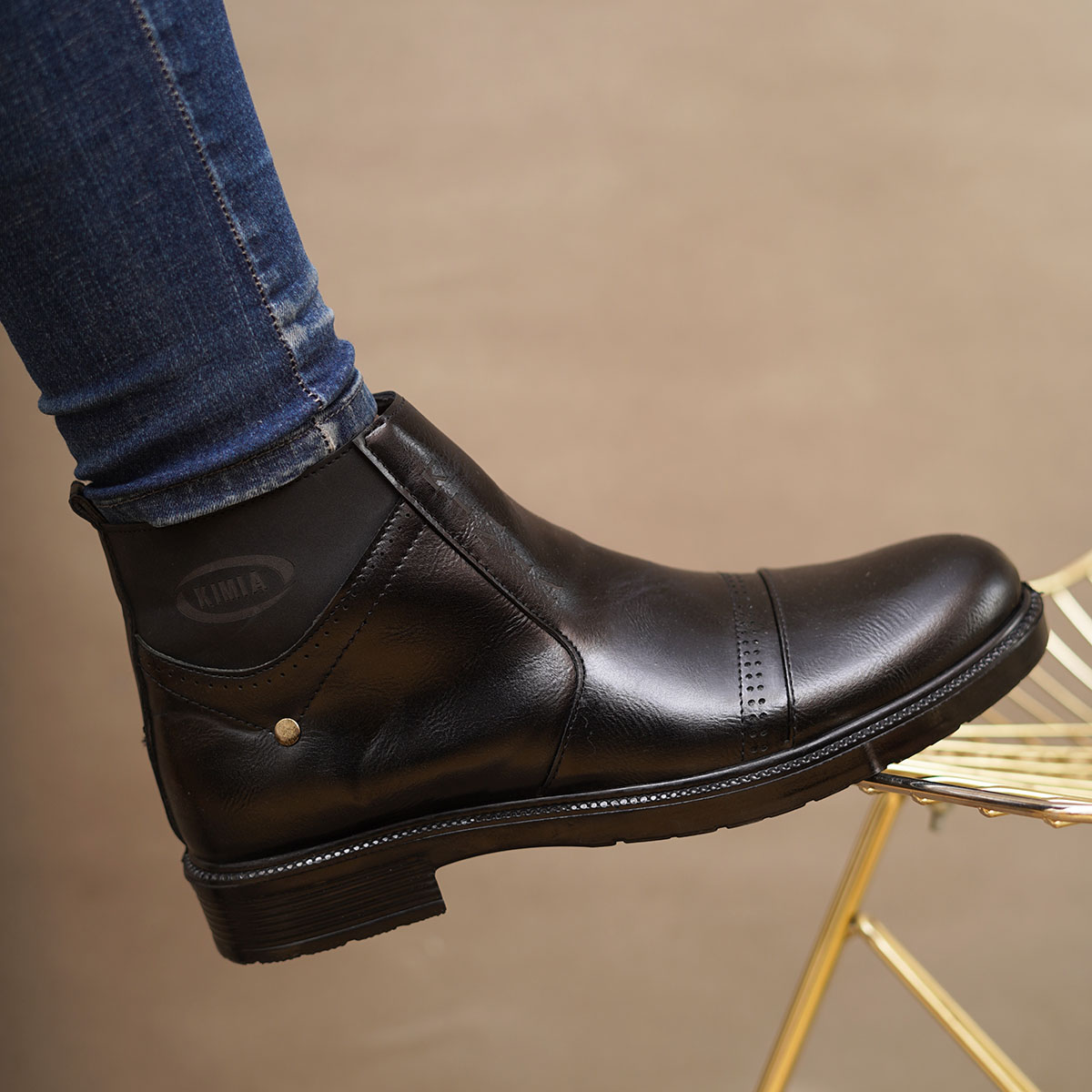 نیم بوت مشکی مردانه مدل Shahin