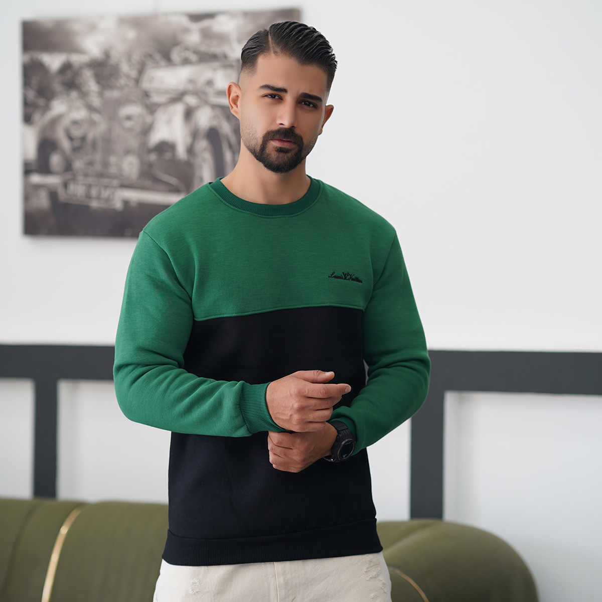 دورس مردانه سبز مشکی مدل Louis