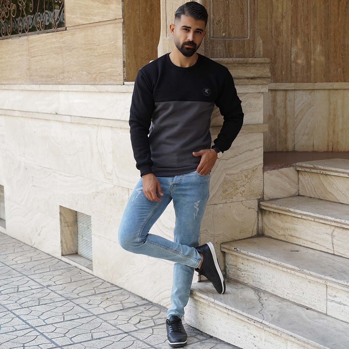 دورس مشکی طوسی مردانه مدل ARSHAN