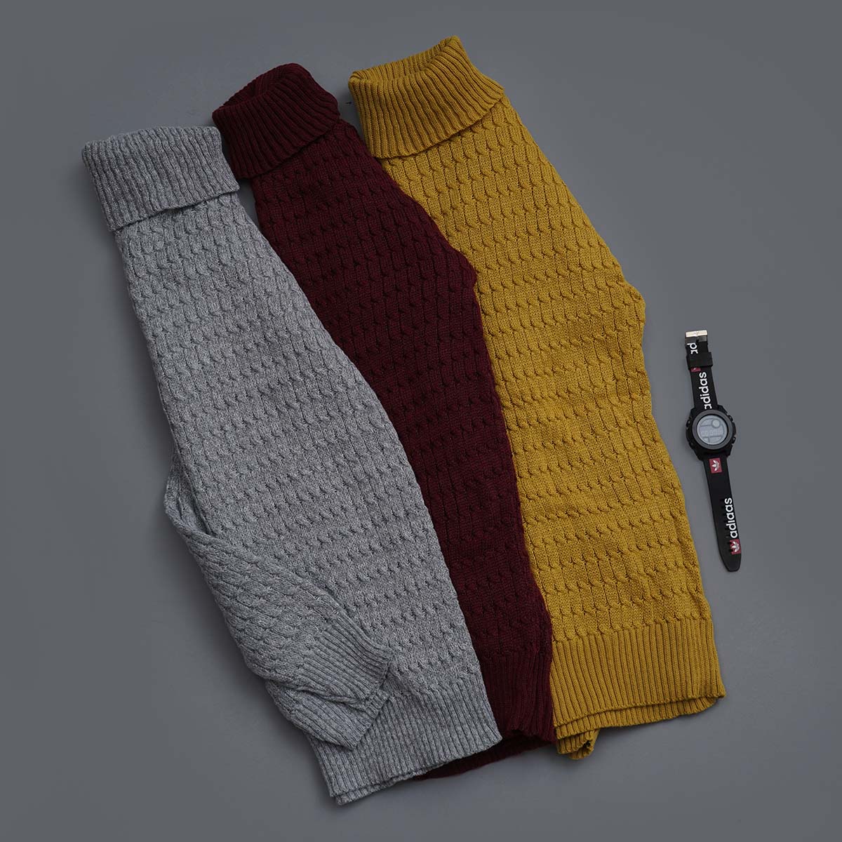 پلیوربافت مردانه زرشکی یقه اسکی مدل Pouyan