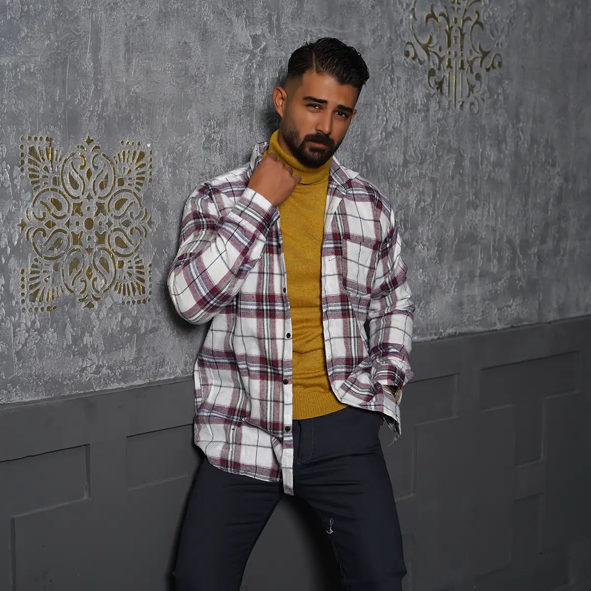 پیراهن مردانه سفید مدل Ramy