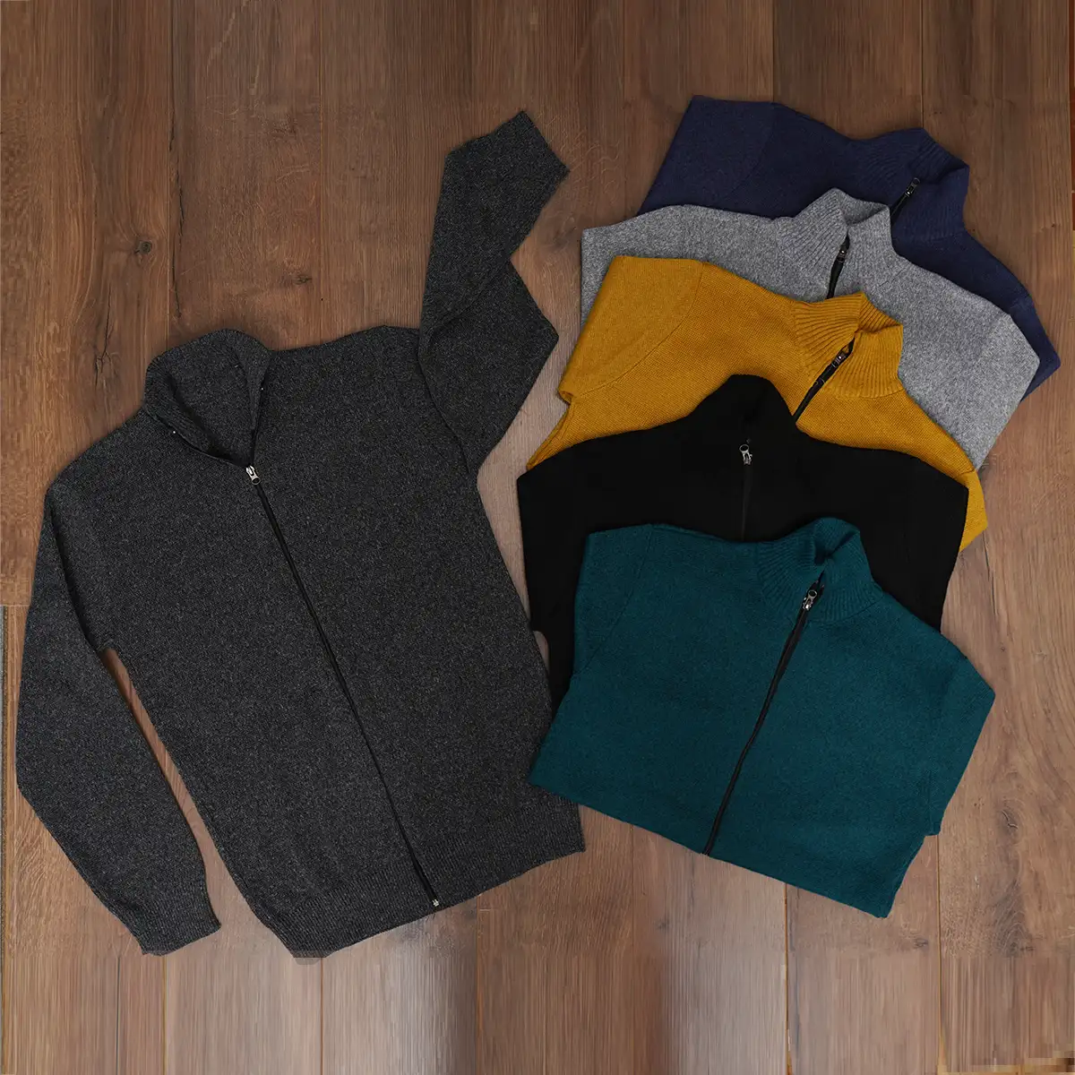 سوییشرت مردانه ذغالی مدل Meysam