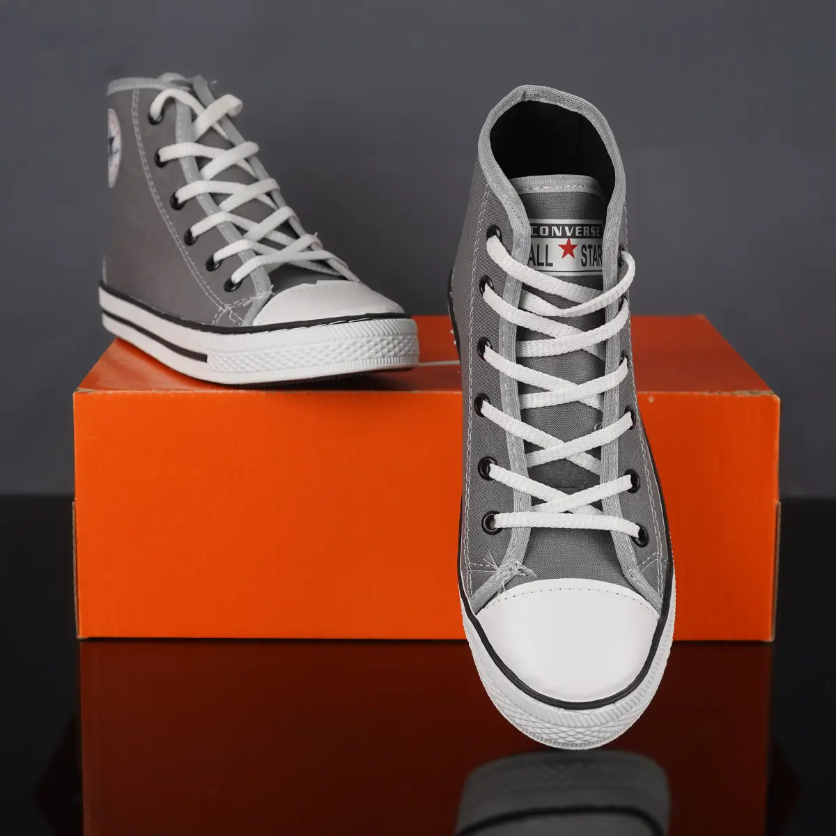 کفش ورزشی ساقدار طوسی All Star زنانه مدلMobina