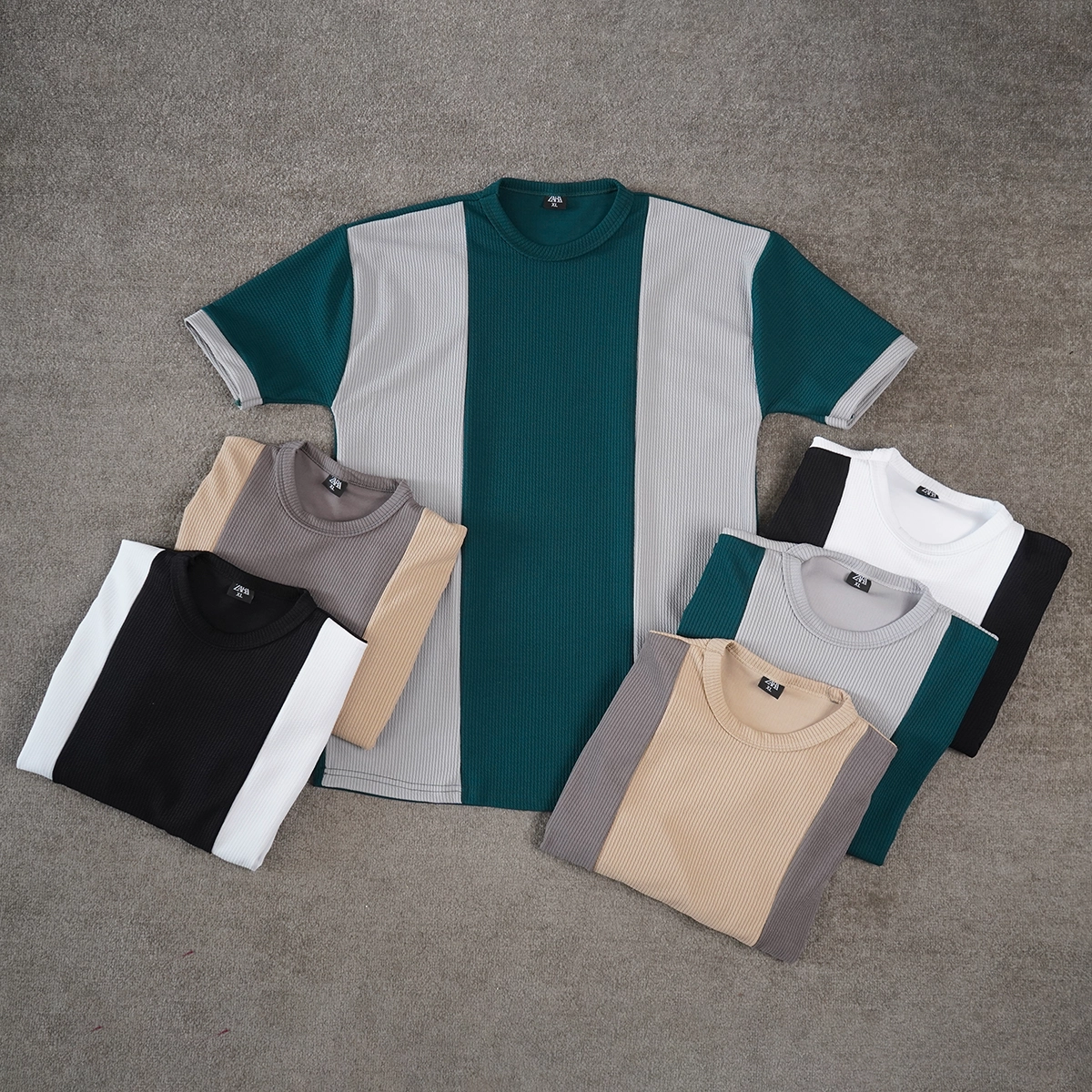 تیشرت مردانه طوسی سبز مدل Kaveh