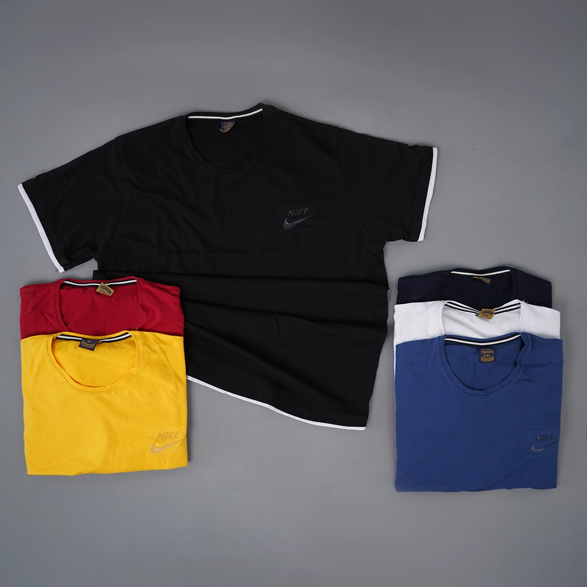 تیشرت یقه گرد زرد مردانه مدل kamyar