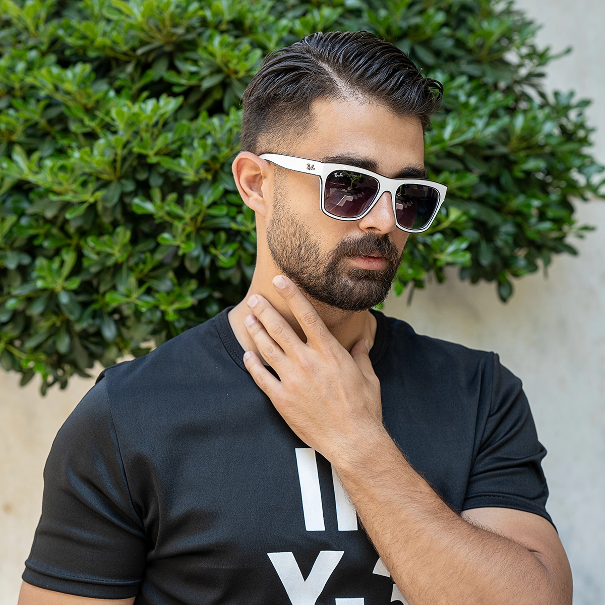 عینک آفتابی فریم سفید مدل Tilda