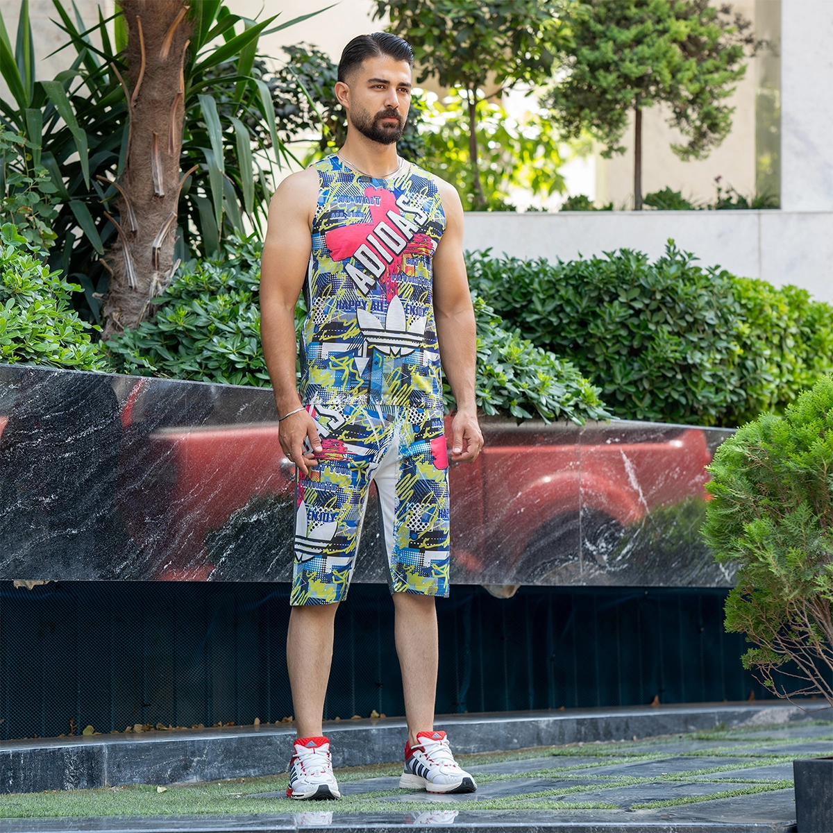 ست رکابی شلوارک مردانه آدیداس مدل A20