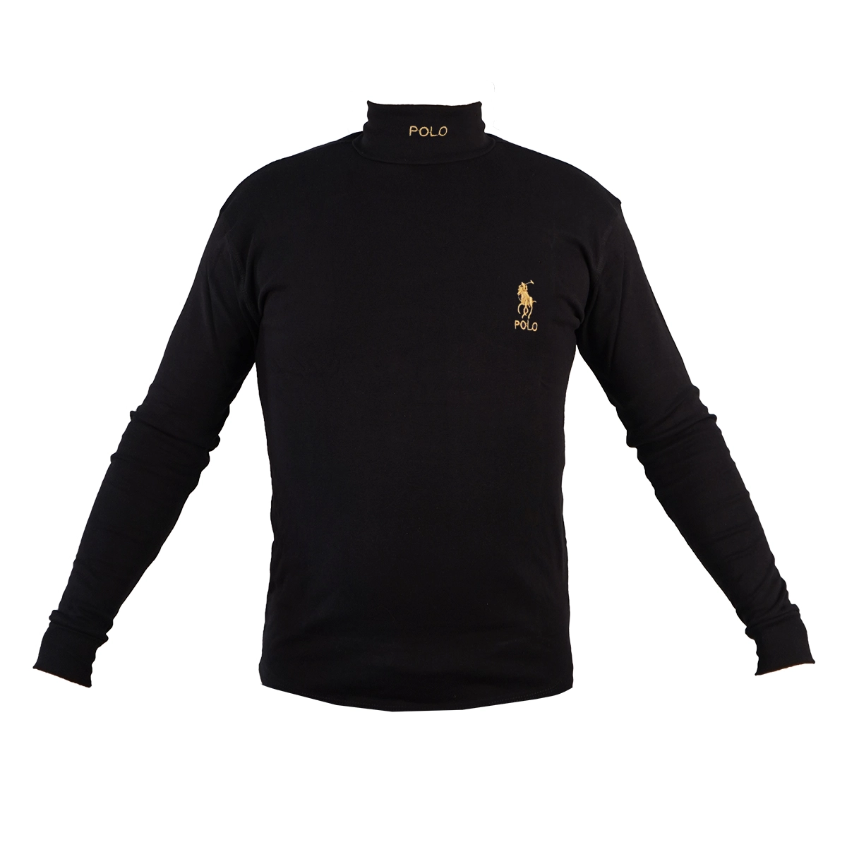 یقه اسکی مردانه مشکی مدل POLO