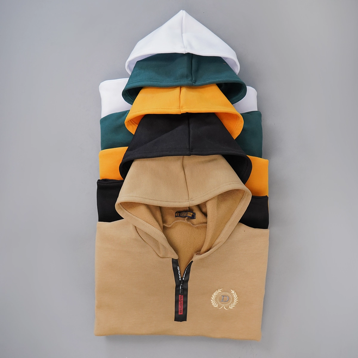 هودی مردانه طرح D خردلی مدل Parham