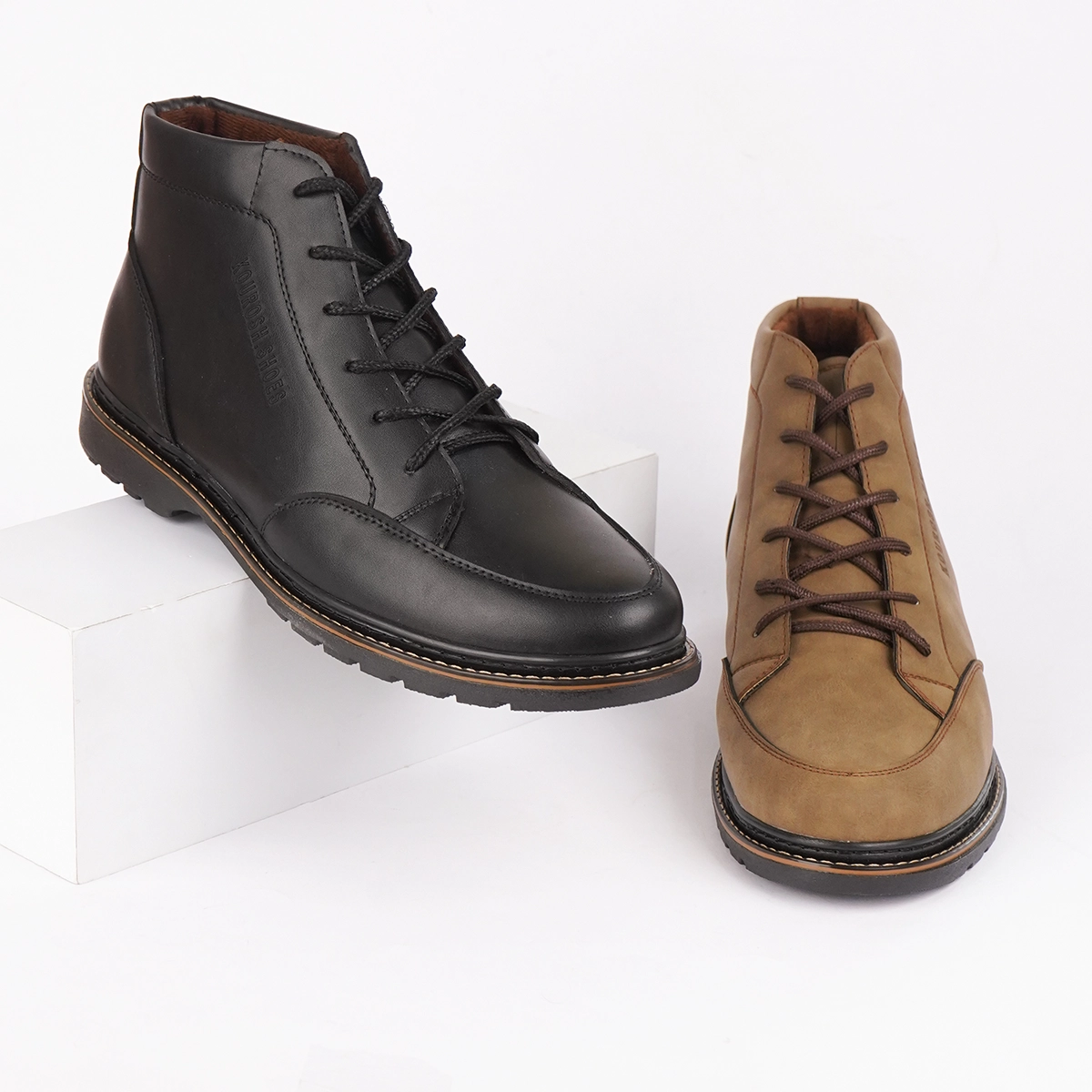 نیم بوت مردانه خاکی مدل Korush