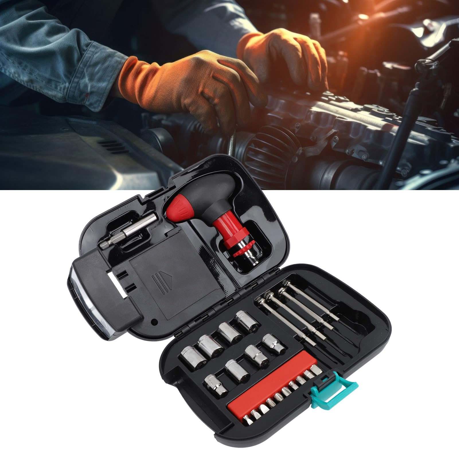 ست جعبه ابزار و چراغ قوه